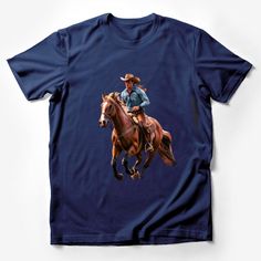 Cowboy Riding Horse T-Shirt, Wild West Rider Graphic Tee, Men's Country Western Shirt, Rodeo Lover Gift, Unique Equestrian Apparel Male T-Shirt Custom graphic T-Shirt.Customize your color Cowboy Riding Horse, Rodeo Quotes, Horse Riding Shirt, Equestrian Apparel, Western Tee, Animal Graphic Tee, Riding Horse, Rodeo Fashion, Horse T Shirts