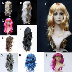 Long white wig $5.09 Wig Mannequin, Fake Hair, Curly Waves, Wave Hair, Dance Party, Long Curly