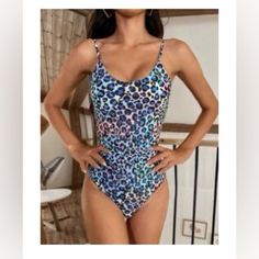 Shein All Over Leopard Print Backless One-Piece Swimsuit. Size Medium In Women’s. Never Worn But Has Been Washed Once. It’s In Great Condition. It’s Backless With Spaghetti Straps That Can Be Adjusted The Padding For The Top Inserts Do Not Come With It. 82% Polyester And 18% Spandex. Trendy Sleeveless One Piece For Pool, Casual One-piece With Lined Body For Pool, Trendy Sleeveless One-piece For Pool, Casual Lined One-piece For Pool, Trendy Lined One-piece Swimsuit For Poolside, Trendy Lined One-piece Swimwear For Poolside, Trendy Beach One Piece With Lined Body, Trendy Lined One-piece For Poolside, Trendy Lined Body One-piece For Poolside