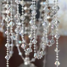 a crystal chandelier hanging from the ceiling