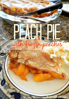 Peach Pie Recipe made with frozen peaches Peach Pie With Frozen Peaches, Peach Pie Filling Recipes, Homemade Peach Pie, Easy Peach Pie, Peach Pie Recipe, Peach Pie Recipes, Frozen Peaches, Peach Pie Filling, Pie Filling Recipes