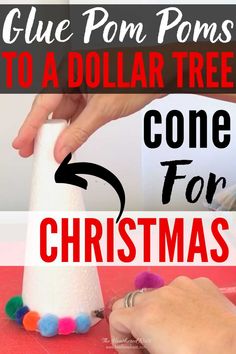 The Dollar Store, Dollar General or Dollar Tree all have these styrofoam cones. This time of year, it's the perfect framework for some awesome Christmas Crafting! Here's how to make a fun and colorful DIY Christmas Tree craft to try...you can find all the supplies at your local dollar store. 🎄☃️ #pompomcrafts #Christmastreecraft #pompomchristmastree #Christmascraft #christmastreecraftideas #christmascraftideas #dollartreechristmasdecor #dollarstorechristmasideas #dollartreechristmascrafts #doll Christmas Decorations Garland, Tree Craft