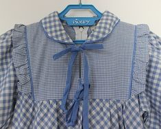 "FRENCH VINTAGE 70's, beautiful gingham dress, long length, pure cotton fabric, blue and white colors, nice details, large puffed sleeves, zipper in the back, made in Belgium. Estimated size 4 years Length 31,8\" / Underarms 11,8\" ( taken flat ) New old stock ( washed once ) I always refund overcharged shipping from 1 Euros overpaid ! Thank you for your visit" Spring Gingham Cotton Vintage Dress, Spring Vintage Gingham Cotton Dress, Vintage Gingham, Angel Dress, Fashion Articles, Lovely Clothes, White Colors, Blue Gingham, Gingham Dress