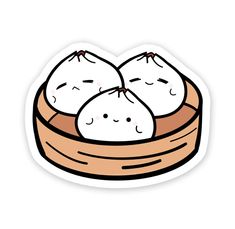 three eggs in a basket sticker