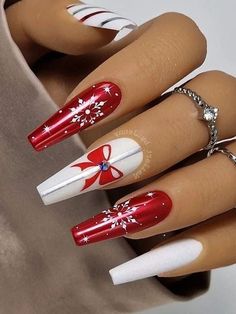 December Nails, Christmas Gel Nails, Christmas Nail Art