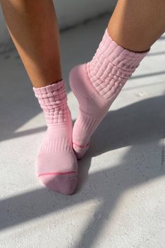 Why We Made This? Put your best foot forward in the Ballet Socks. A thicker, ribbed leg adds bubbly texture while still maintaining support. The feel and design of the foot remain close to the Boyfriend Socks, featuring arch support and breathable mesh along the top. Perfect for dancing, scrunching, lounging, and everything in between. Contents: 85% cotton, 13% polyester, 2% spandex Sizing: One size fits most (US women's size 6-10) Made in South Korea Care Instructions: Machine wash cold, Tumble Boyfriend Socks, Ballet Socks, Winter 23, Sock Game, The Ballet, The Boyfriend, Ballet Pink, Hair Fragrance, Mens Fragrance