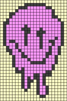 an image of a pixellated skull in purple and black