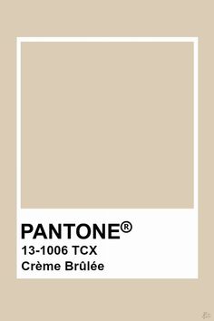 pantone's beige color is shown with the words biscotti