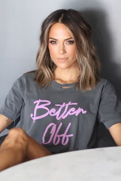 BETTER OFF DESTRUCTED TEE TEE LULUSIMONSTUDIO Very Long Bob, Utah Hair, Distressed Fabric, Email Notification, Awesome Hair, Shoulder Length Hair, Hair Color Trends, Medium Length Hair Cuts