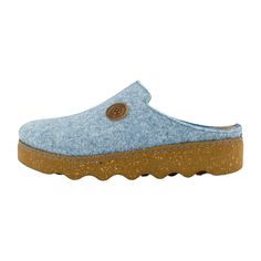 Rohde Foggia Women's Slippers, Blue Rohde Foggia Women's Slippers, Blue Stay cozy and stylish with these Rohde Foggia women's slippers in blue. Perfect for the autumn/winter season, these durable slippers feature a comfortable flat heel and a round toe design. The removable felt insole provides added comfort, while the slip-on style makes them easy to wear. Crafted from high-quality textile materials with a rubber sole for enhanced durability. Keep your feet warm and look fashionable with these versatile slippers.   Color: Blue  Heel Height: 3cm  Heel Type: Flat  Toe Shape: Round  Shoe Width: Normal (G)  Removable Insole: Yes  Sole Color: Beige  Closure: Slip-On  Season: Autumn/Winter  Materials: Textile Upper, Textile Lining, Felt Insole, Rubber Sole  Care Instructions: Remove dust and di Blue Slip-on Slippers With Rubber Sole, Blue Slip-on Clogs With Cork-bed Midsoles, Blue Slip-on Slippers With Removable Insole, Comfortable Blue Slippers With Rubber Sole, Comfortable Blue Slippers With Cushioned Footbed, Blue Leather Slippers With Round Toe, Comfortable Blue Slippers With Branded Insole, Blue Closed Toe Clogs With Removable Insole, Comfortable Blue Clogs With Rubber Sole