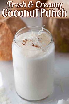 Coconut Punch, Coconut Milk Drink, Coconut Drinks, Drink Recipes Nonalcoholic, Brown Spots Removal, Punch Recipe, Fresh Coconut, Refreshing Drinks Recipes, Milk Shakes