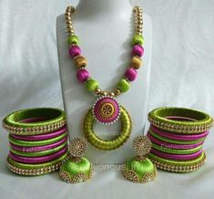 Silk Thread Earrings Designs, Customized Earrings, Silk Thread Necklace, Silk Thread Bangles Design, Silk Thread Earrings, Thread Bangles Design, Silk Jewelry, Thread Necklace, Silk Thread Jewelry