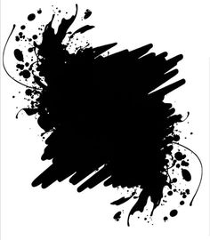 black ink splattered on white paper