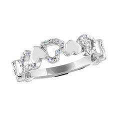 Diamond Accent Heart Fashion Ring Sterling Silver:This heart shaped stackable ring features beautiful Diamonds set in Sterling Silver. Wear this ring alone, or add more stackable rings to create a unique look. This style makes the perfect gift or self purchase. Size: 7. Color: White. Gender: female. Age Group: adult. Silver Heart Shaped Stackable Rings, Stackable Heart Rings, Silver Diamond Heart Ring For Valentine's Day, White Gold Heart-shaped Sterling Silver Stackable Rings, Silver Heart-shaped Adjustable Stackable Rings, Heart-shaped Sterling Silver Diamond Ring For Valentine's Day, Heart Rings, Heart Fashion, Buying Diamonds