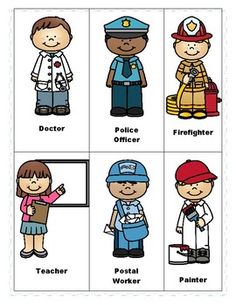 the different professions are depicted in this worksheet for children to learn how to use them