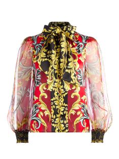 Shop Alice And Olivia's Brentley Tie Neck Blouse In Regal Romance Bordeaux. See Our Entire Collection Of Blouses. Enjoy Free Shipping And Returns On All Orders At Aliceandolivia.com. Button Outfit, Tie Neck Blouse, Puff Sleeve Blouse, Tie Blouse, Sweaters And Leggings, Sheer Sleeves, Tie Neck, Scarf Hairstyles, Sweater Coats