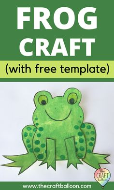 frog craft with free template for kids to make