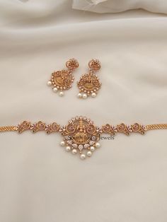 Shop Choker Necklace Sets Online | Premium Quality | Free Shipping- South India Jewels Fancy Choker Necklace Gold, Gold Mini Choker Designs, South Indian Gold Jewellery Design, Small Choker Necklace Indian Gold, Small Gold Necklace Set Indian, Neck Choker Designs Gold, 10 Gram Gold Necklace Design, Short Necklace Gold Indian, Gold Short Necklace Designs