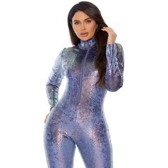 Long Sleeve Velvet Catsuit With Reptile Print Iridescent Foil Embossing, Mock Neck And Front Zipper Closure. Please Note: Velvet Texture Is Only Between The Edges Of The Animal Pattern, It Is Mostly Smooth. Due To The Iridescence Of The Material, Color Differences Will Occur As Lighting Changes. Lilac Purple. New In Package. 95% Polyester/5% Spandex. Great For Dance Or Club Wear, Or Add Accessories For A Halloween Costume! Velvet Catsuit, Egyptian Party, Women Jumpsuit, Velvet Texture, Club Wear, Lilac Purple, Brand Colors, Catsuit, Animal Pattern