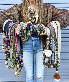 The Twine & Twine Single Stack is designed using globally sourced beads. They can be worn individually or stacked up. Fits wrist size 7". Twine And Twig, Twig Jewelry, Horse Hair Tassels, Arrow Pendant Necklace, Hair Necklace, Stylish Outfits For Women Over 50, Stack Bracelet, Rock Necklace, Winter Attire