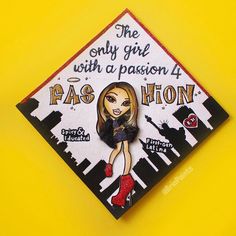 a graduation cap with the words, the only girl with a passion 4 paas lion on it