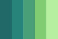 a green color palette with different shades