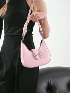 Bird in Bag - Exquisite and Sophisticated Solid Color PU Leather Tote Bag with Contemporary Fashionable Design - a Prominent Symbol of Luxury Hobo Bag Patterns, Summer Handbags, Essential Bag, Small Shoulder Bag, Bird In Bag, Bag For Women, Summer Essentials, Leather Tote Bag, Pink Bag