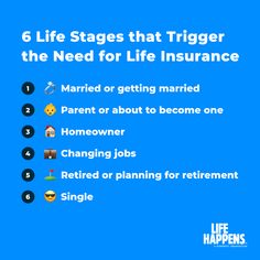 six life stages that trigger the need for life insurance