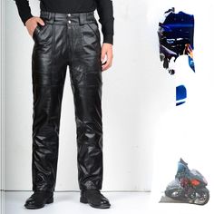 Wiaofellas New Brand Autumn Men Leather Pants Skinny Fit Elastic Style Fashion PU Leather Trousers Motorcycle Pants Streetwear T8 Size Information (cm) 30: Length 102cm, Waist 75cm, Hip 96cm, 31:Length 102cm, Waist 78cm, Hip 98cm,32:Length 102cm, Waist 81cm, Hip 100cm, 33: Length 102cm, Waist 84cm, Hip 102cm, 34:Length 102cm, Waist 88cm, Hip 108cm,35:Length 102cm, Waist 91cm, Hip 110cm, 36: Length 105cm, Waist 94cm, Hip 112cm,37:Length 105cm, Waist 98cm, Hip 114cm,38:Length 105cm, Waist 101cm, H Slim Fit Straight Leg Bottoms, Winter Slim Fit Straight Leg Pants, Fitted Black Leather Pants With Pockets, Trendy Slim Fit Winter Pants, Fitted Casual Leather Pants With Pockets, Casual Leather Trousers With Pockets, Black Slim Fit Bottoms For Fall, Black Straight Leg Pants For Winter, Fitted Leather Pants With Pockets