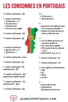 a map with the flag of portugal on it and some other words in french written below