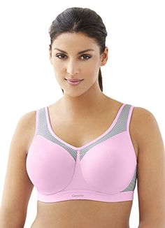 Women's Sports Bras - Glamorise Womens Plus Size High Impact Underwire Sport Bra *** Check out the image by visiting the link. Bra Video, Best Sports Bras, Underwire Sports Bras, Lingerie Plus Size, Pink Sports Bra, Support Bras, Sport Bra