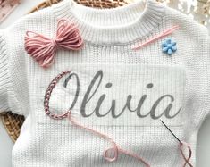 DIY Name Sweater Kit, Embroidery Kit Sweater, Personalized Name Sweater, Embroidery Kit for Beginner, Stick and Stitch Embroidery Designs - Etsy