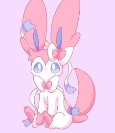 an animal with blue eyes and pink ears