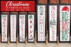 christmas vertical sign svg files