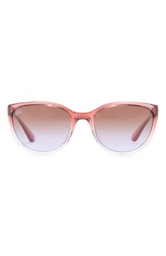 Add a classic element to your accessory collection with these versatile sunglasses by Ray-Ban. 59mm lens width; 20mm bridge width; 130mm temple length 100% UV protection Integrated nose guards Acetate Imported Brown Gradient, Cat Eye Sunglasses, Ray Ban, Light Brown, Uv Protection, Cat Eye, Background Images, Nordstrom Rack, Colorful Backgrounds