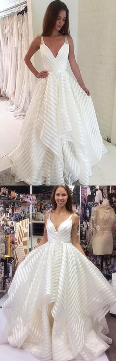 a woman standing in front of a dress made out of white paper and another photo of the