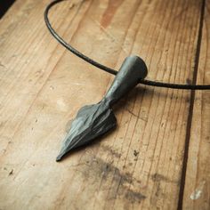 Hand forged viking arrowhead pendant, Gungnir the Odins spear amulet #ArrowheadNecklace #NorseMythology #VikingSpearPendant #Gungnir #ArrowheadPendant #OdinsSpear #SlavicPendant #VikingPendant #WiccanPendant #NorsePendant Odins Spear, Norse Necklace, Blacksmithing Projects, Arrowhead Pendant, Octopus Necklace, Dark Jewelry, Pear Pendant