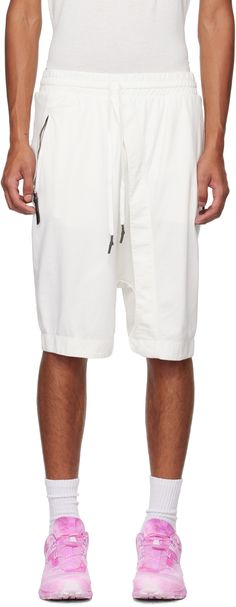 Garment-dyed stretch cotton-blend jersey shorts. · Paneled construction · Drawstring at elasticized waistband · Four-pocket styling · Offset zip-fly · Gusset at dropped inseam · Extended trim at back Supplier color: Off-White Streetwear For Men, Red Wing Boots, Boris Bidjan Saberi, Streetwear Mens, Jersey Shorts, Fashion Online Shop, Stretch Cotton, Short Outfits, Streetwear Fashion