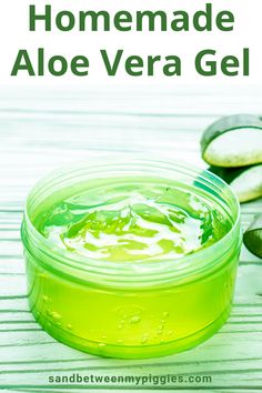 The summer sun can be harsh, and when you get burned, aloe vera gel is a great source of comfort and relief from the pain. But if you are like me, and prefer to know what you are rubbing on your skin, homemade aloe vera gel is the answer. Read on for the recipe. It's fast, and so good for your skin. #homemadealoeveragel #sunburnremedies #DIYskincare #sandbetweenmypiggiesblog #HowAHealthyNutrition Aloe Vera For Sunburn, Sunburn Remedies, Aloe Vera Benefits, Healthy Nutrition Plan