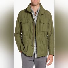 New. Cut Tags Off But Never Worn. Beautiful 100% Cotton. Tons Of Pockets. Luxury. Heavy Duty Zipper. Adjustable Waist. 20"P2p, 28" Long. Green Outerwear With Welt Pockets For Fall, Green Fall Outerwear With Welt Pockets, Green Utility Jacket With Welt Pockets For Work, Classic Green Utility Jacket For Work, Fall Olive Outerwear With Welt Pockets, Fitted Green Utility Jacket With Pockets, Fitted Utility Jacket With Welt Pockets For Spring, Fitted Spring Utility Jacket With Welt Pockets, Classic Green Utility Jacket For Spring