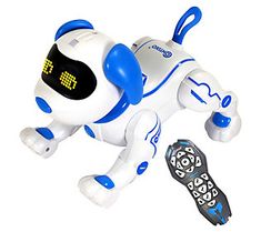 a toy robot dog with remote control