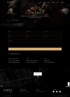 Contact Page Design Ideas - Restaurant & Bar Theme Restaurant Web Design Inspiration, Restaurant Website Design Layout, Website Design For Restaurant, Website For Restaurant, Contact Page Design, Restaraunt Website Design