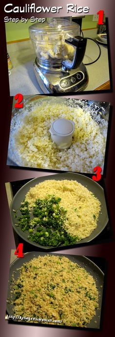 instructions for how to make cauliflower rice