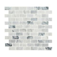 Carrara Classique Brick 12 in. x 12 in. Honed Marble Mesh-Mounted Mosaic Wall Tile (0.97 sq. ft./Each) Honed Marble Floor, Fireplace Facade, Marble Wall Tiles, Brick Pattern, Artistic Tile, Honed Marble, Marble Mosaic Tiles, Mosaic Wall Tiles, Shower Surround