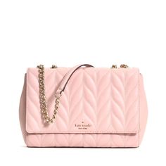 Kate Spade's Mini Evelyn Quilted Bag In Color Rosy Cheeks Brand New With Tags. Gold-Tone Hardware And Shoulder Chain Strap. Magnetic Snap Flap Closure Interior Slide Pocket Made From Smooth Calfs Leather. Size : 5.5" H X 7.5" W X 2" D Luxury Feminine Kate Spade Shoulder Bag, Feminine Satchel Bag With Dust Bag, Elegant Pink Flap Bag For Travel, Feminine Kate Spade Leather Bag, Luxury Kate Spade Bag With Removable Pouch, Luxury Kate Spade Crossbody Shoulder Bag, Kate Spade Pink Bags For Evening, Pink Kate Spade Bag For Evening, Pink Kate Spade Evening Bag