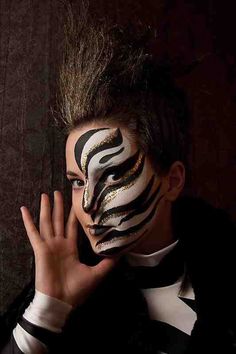 Zebra Face Paint, Zebra Makeup, Zebra Costume, Zebra Face, Caged Bird, Animal Makeup, Yogi Berra, Painted Faces, Painted Ladies