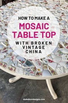 Mosaic Patio Table, Round Glass Table Top, Round Glass Table