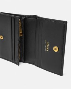 Medusa '95 Wallet | VERSACE US Wallet Craft, Pocket Notes, Matches Fashion, Wallet Fashion, Bifold Wallet, Black Box, Smooth Leather, Calf Leather, Card Slots