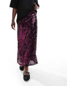 Nederdel fra ASOS DESIGN Maksimalt godt look Højtaljet Med komplet udsmykning Regular fit Maxi Sequin Skirt, Spring Floral Dress, Sequin Maxi, Jumpsuit Shorts Rompers, Long Black Dress, Satin Slip Dress, Petite Maternity, Plus Size Pregnancy, Lingerie Sleepwear