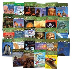 many children's books are stacked up in the shape of a collage with images of animals and people